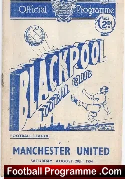 Blackpool v Manchester United 1954 – 2nd Match of 54/55 season