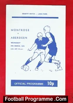 Bobby Livingstone Testimonial Benefit Match Montrose 1976