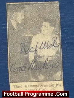 Boxing – Vince Hawkins Autograph Boxer 1950’s