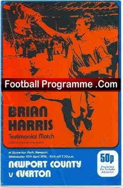 Brian Harris Testimonial Benefit Match Newport County 1974
