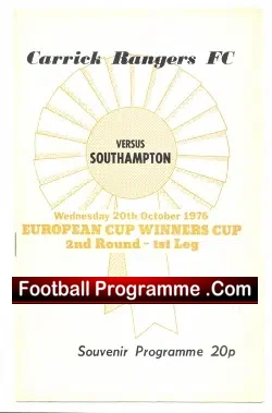 Carrick Rangers v Southampton 1976 – ECWC Match