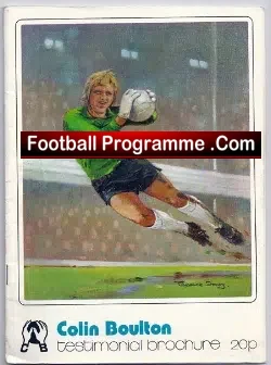 Colin Boulton Testimonial Benefit Match Derby County 1970s - football programme
