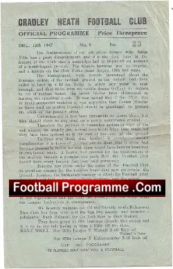 Cradley Heath v Halesowen 1947