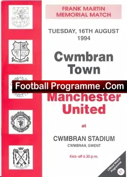 Cwmbran Town v Manchester United 1994 – Welsh Football Team