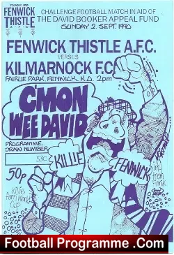 David Booker Appeal Fund Fenwick Thistle v Kilmarnock 1990