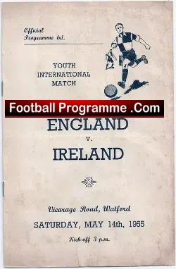 England v Ireland 1955 – Vicarage Road Watford