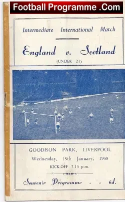 England v Scotland 1958 – at Everton Jimmy Greaves