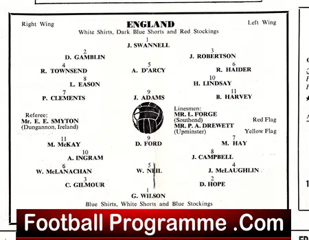 England v Scotland 1966 – Schoolboys at Southend