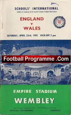 England v Wales 1955 – Wembley School Boys – Robert Moore