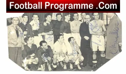 Everton Signed Team Picture 1950's - football memorabilia