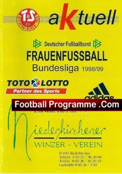 Germany - Ladies Football Programme 1998/99 - Frauenfussball - football programme