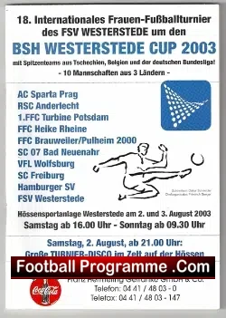 Germany Ladies Football Programme 2003 - Womens Frauen - football programme