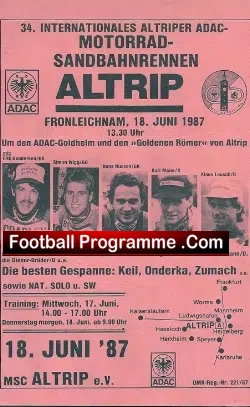 Germany Speedway Programme 1987