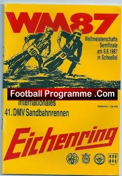 Germany Speedway Programme 1987 – Long Track Semi Final