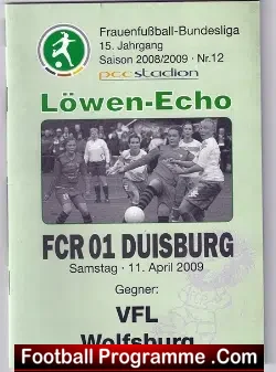 Germany Wolfsburg - Ladies Football Programme 2009 Womens - football programme