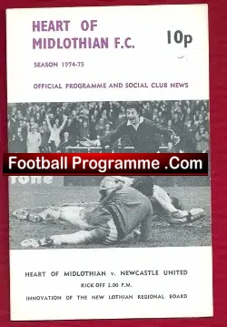 Heart Of Midlothian v Newcastle United 1974