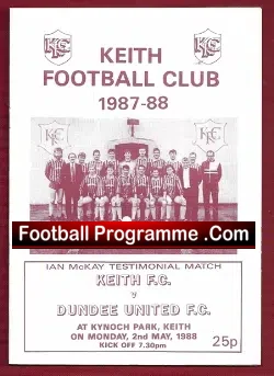 Ian McKay Testimonial Benefit Match Keith Football Club 1988