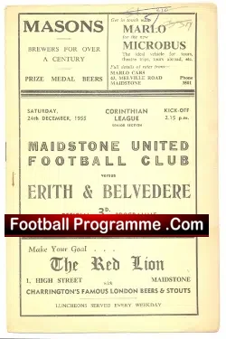 Maidstone United v Erith Belvedere 1955