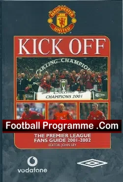 Manchester United Kick Off Book Season 2001 - 2002 - football memorabilia