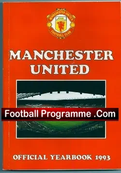 Manchester United Official Yearbook 1992 - 1993 - football memorabilia