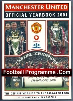 Manchester United Official Yearbook 2000 - 2001 - football memorabilia