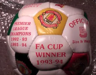 Manchester United Signed Football 1994 Double Winners Ball - football memorabilia