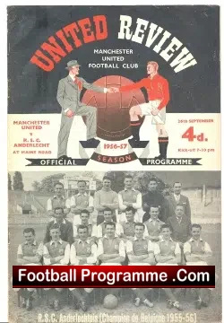 Manchester United v Anderlecht RSC 1956 – 1st European Game