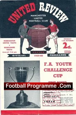 Manchester United v Morecambe 1959 – Youths Cup 14 – 0