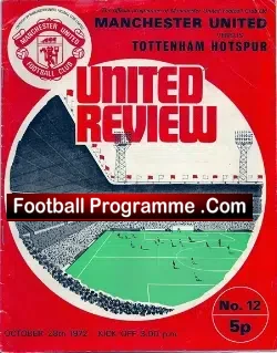 Manchester United v Tottenham 1972