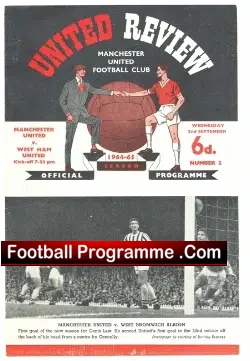 Manchester United v West Ham United 1964 - football programme