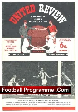Manchester United v West Ham United 1964 - football programme