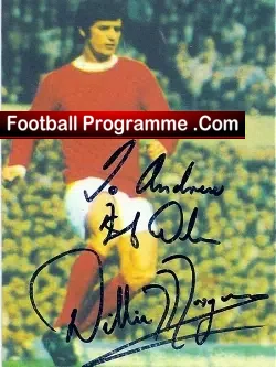 Manchester United Willie Morgan Autograph Signed Picture