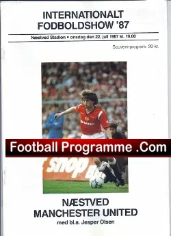 Naestved v Manchester United 1987 - Denmark - football programme