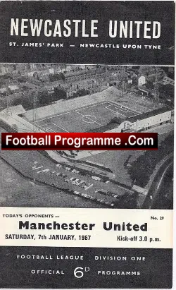 Newcastle United v Manchester United 1967 – Postponed