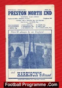 Preston North End v Huddersfield Town 1949