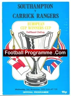 Southampton v Carrick Rangers 1976 – ECWC