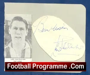 Sunderland Newcastle England Len Shackleton Autograph 1950's - football programme