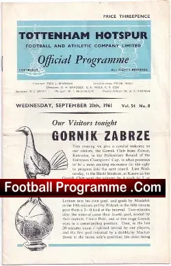 Tottenham Hotspur v Gornik Zabrze 1961
