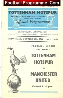 Tottenham Hotspur v Manchester United 1962