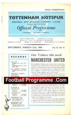 Tottenham Hotspur v Manchester United 1964