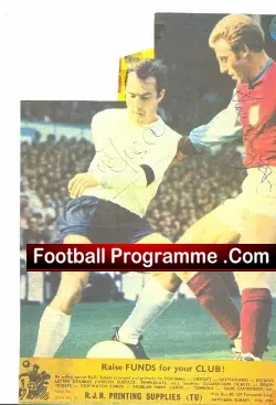 Tottenham Spurs Jimmy Greaves + D Merrington Signed Picture 1970