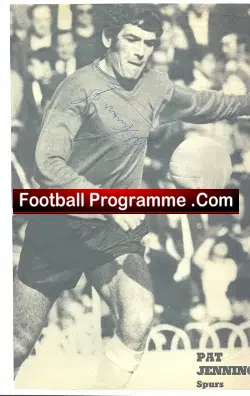 Tottenham Spurs Pat Jennings + B Moncur Signed Picture 1971