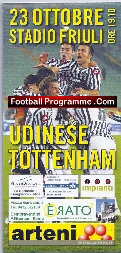 Udinese v Tottenham 2008 – UEFA Cup