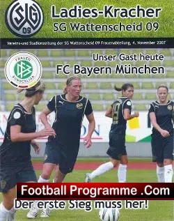 Wattenscheid v Bayern Munich 2007 Ladies Aktuell Germany - football programme