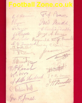 Leamington Rugby Club Signed Dinner Menu 1927 - Multi Autographs