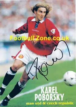 Manchester United Karel Poborsky Autograph Signed