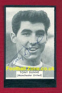 Manchester United Tony Dunne Autograph 1960s
