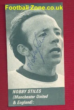 Manchester United Nobby Stiles Autograph Picture