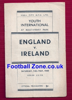 England v Ireland 1949 – Boothferry Park Hull City + Bingham