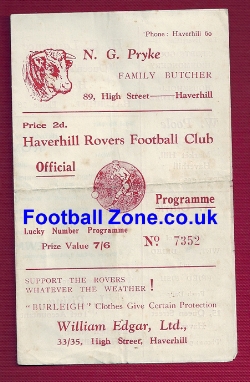 Haverhill Rovers v Newmarket 1947 – Charity Cup Final